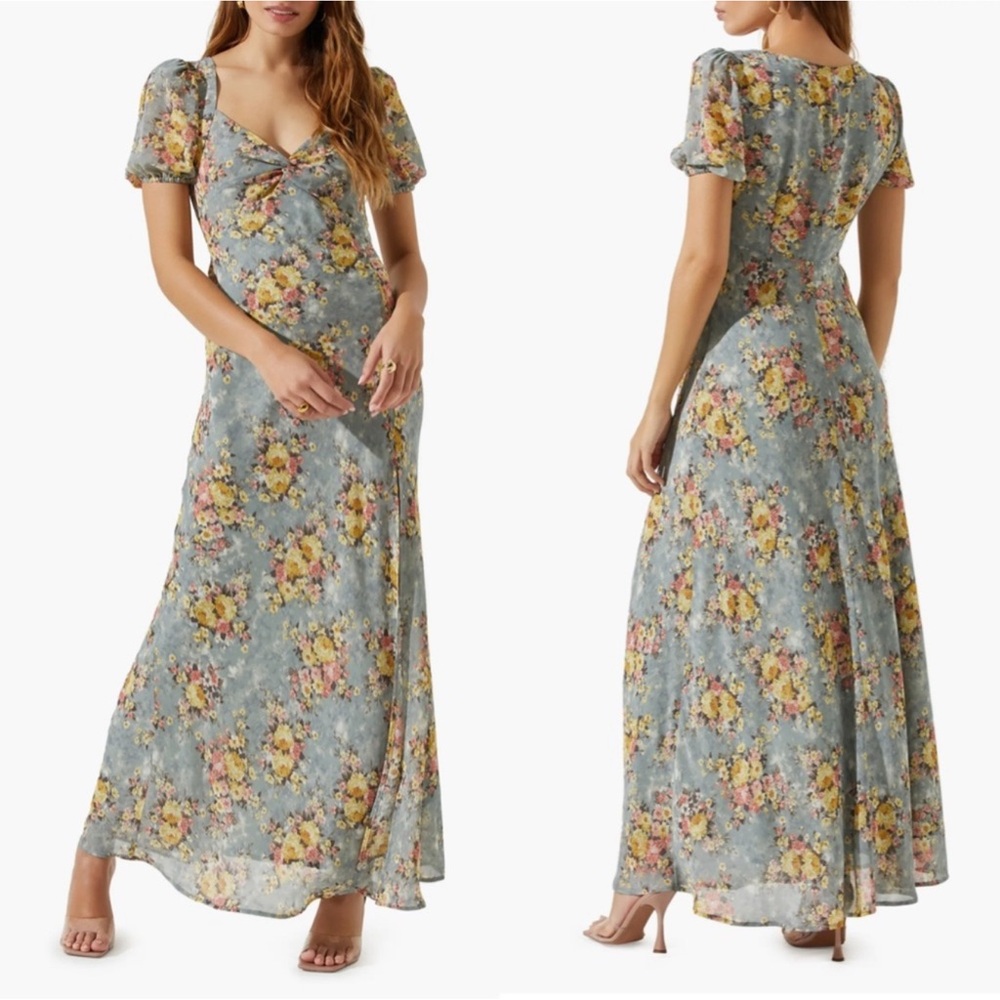 ASTR The Label NWT Sweetheart Twist Maxi Dress with Slit